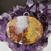 Handmade 950 Silver Pendant with Autumn Agate