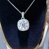 Eternal Radiance: 5 Carat Moissanite 925 Sterling Silver Necklace