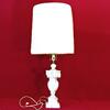 Italian Solid White Marble Table Lamps