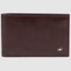 Louis Philippe Men Brown Textured Two Fold Leather Wallet