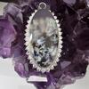 Handmade Jeweled Silver Pendant with Seven-Colored Spring Agate