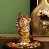TIED RIBBONS Cream-Coloured & Yellow Ganesh Idol Playing Bansuri Showpiece