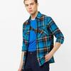 Checked Slim Fit Shirt with Flap Pockets