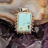 Handmade 950 Jeweled Silver Pendant with Original Neyshabur Turquoise