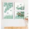 Art Street Set Of 3 Sea-Green & White Printed Four Sparrow Framed Wall Art