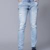 LOCOMOTIVE Men Blue Slim Fit Mid-Rise Mildly Distressed Stretchable Jeans