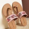 Printed Toe-Ring Sandals