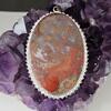 Handmade Jeweled Silver Pendant with Autumn Agate