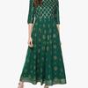 Floral Print Anarkali Kurta with Gota Panels