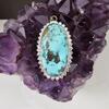 Handmade Jeweled Silver Pendant with Original Neyshabur Turquoise