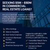 SEEKING $5M – $50M IN COMMERCIAL REAL ESTATE LOANS?