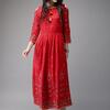 Anouk Women Red Printed A-Line Kurta