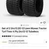 Lawn mower tires