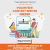  Volunteer Opportunity: Content Writer Wanted!