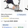 Marcy recumbent bicycle with back support 