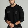 Roadster Men Black Printed Round Neck T-shirt