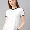 Roadster Women White Solid Round Neck T-shirt